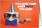 Happy New Year Toilet Paper Humor card