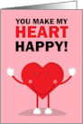 Happy Valentine’s Day Happy Heart Humor card