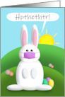Happy Easter Bunny in Pandimec Face Mask Humor card