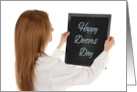 Happy Doctors’ Day Female Doctor Holding Xray card