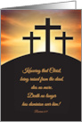 Happy Easter Three Crosses on Calvary card