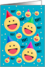 Happy Birthday BirthYAY For Anyone Happy Emoji Faces card