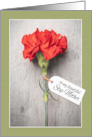 Happy Mother’s Day Step Mother Beautiful Carnation With Tag card