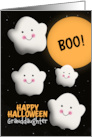 Granddaughter Happy Halloween Happy Ghosts in Full Moon card