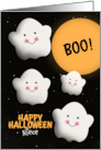 Niece Happy Halloween Happy Ghosts in Full Moon card