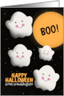 Great Granddaughter Happy Halloween Happy Ghosts in Full Moon card