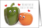 Happy Anniversary Pepper and Tomato Couple Love Humor card