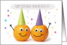 Happy Birthday From Both of Us Funny Oranges Humor card