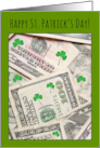 Happy St Patricks Day For Anyone Money Card Humor card