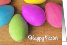 Happy Easter For Anyone Vibrant Colored Easter Eggs Photograph card