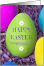 Happy Easter Granddaughter Dyed Eggs Close Up card