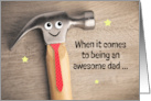 Happy Birthday Dad Funny Hammer Pun Wearing Tie humor card