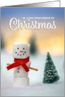 Merry Christmas Stepson Cute Marshmallow Snowman card