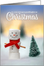 Merry Christmas Great Granddaughter Cute Marshmallow Snowman card