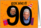 Happy 90th Birthday Big 90 Picture Frame Your Custom Photo Here card