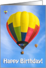 Happy Birthday For Anyone Hot Air Balloons Photograph card