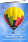 Congratulations on Your Promotion Hot Air Balloons Photograph card
