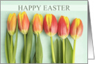 Happy Easter For Anyone Six Lovely Tulips Photograph card