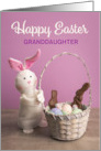 Happy Easter Custom Relationship Easter Bunny With Basket on Purple card