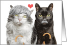 Happy Grandparents Day Elderly Cat Couple Humor card