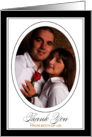 Thank You From Both Wedding Gift Photo Frame Simple Black and White card
