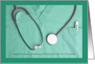 Congratulations on Graduating Medical School Custom Name Scrubs card