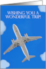 Wishing You A Wonderful Trip Airplane in the Sky For Anyone card
