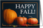Happy Fall Pumpkins Still Life Photograph card