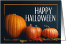 Happy Halloween Pumpkins Still Life Photograph card