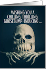 Happy Halloween For Anyone Creepy Skeleton Photograph card