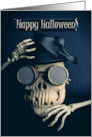 Happy Halloween For Anyone Creepy Steampunk Skeleton Photograph card