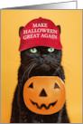 Happy Halloween Make Halloween Great Again Trump Cat Humor card