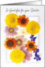 Happy Doctors Day Dried Colorful Flowers Gratitude card
