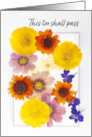 Encouragement For Anyone Beautiful Dried Pressed Flowers card