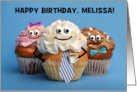 Happy Birthday Customize to Any Name or Relationship Office Cupcakes card