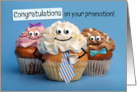 Congratulations on Promotion For Anyone Office Cupcakes Humor card