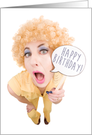 Groovy Disco Queen Wishing a Happy Birthday card