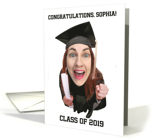 Customizable Congratulations Graduate Selfie Photo card (1519404)