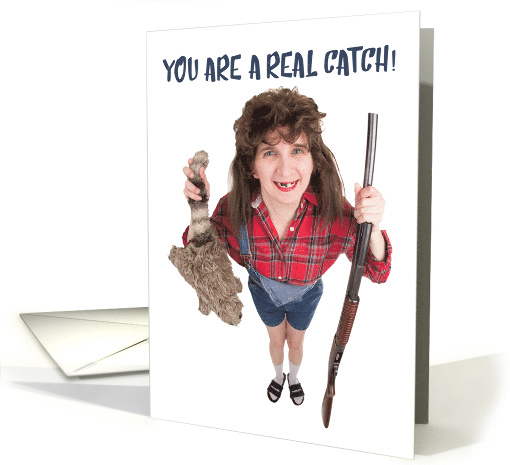 For Spouse Wedding Anniversary You're A Real Catch card (1519488)