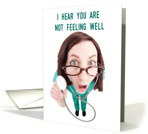 Get Well Soon Silly Nurse card (1519954)