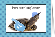 Turtley Awesome Happy Birthday Nephew card