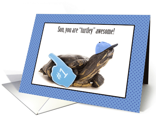 Turtley Awesome Happy Birthday Son card (1521824)