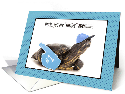Turtley Awesome Happy Birthday Uncle card (1521826)