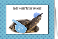 Turtley Awesome Happy Birthday Uncle card
