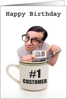 Happy Birthday For Customer Cup of Joe card