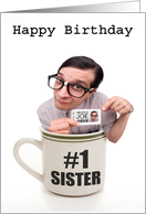 Happy Birthday For Sister Cup of Joe card