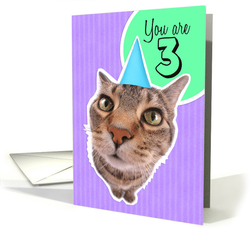 Happy Third Birthday Kitty Cat card (1522062)