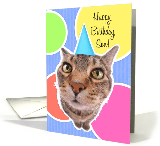 Happy Birthday Son Cute Kitty Cat card (1522400)