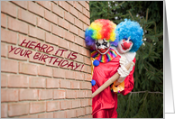 Happy Birthday Creepy Clowns card