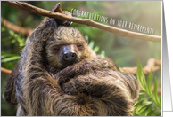 Congratulations on Your Retirement Sloth Humor card